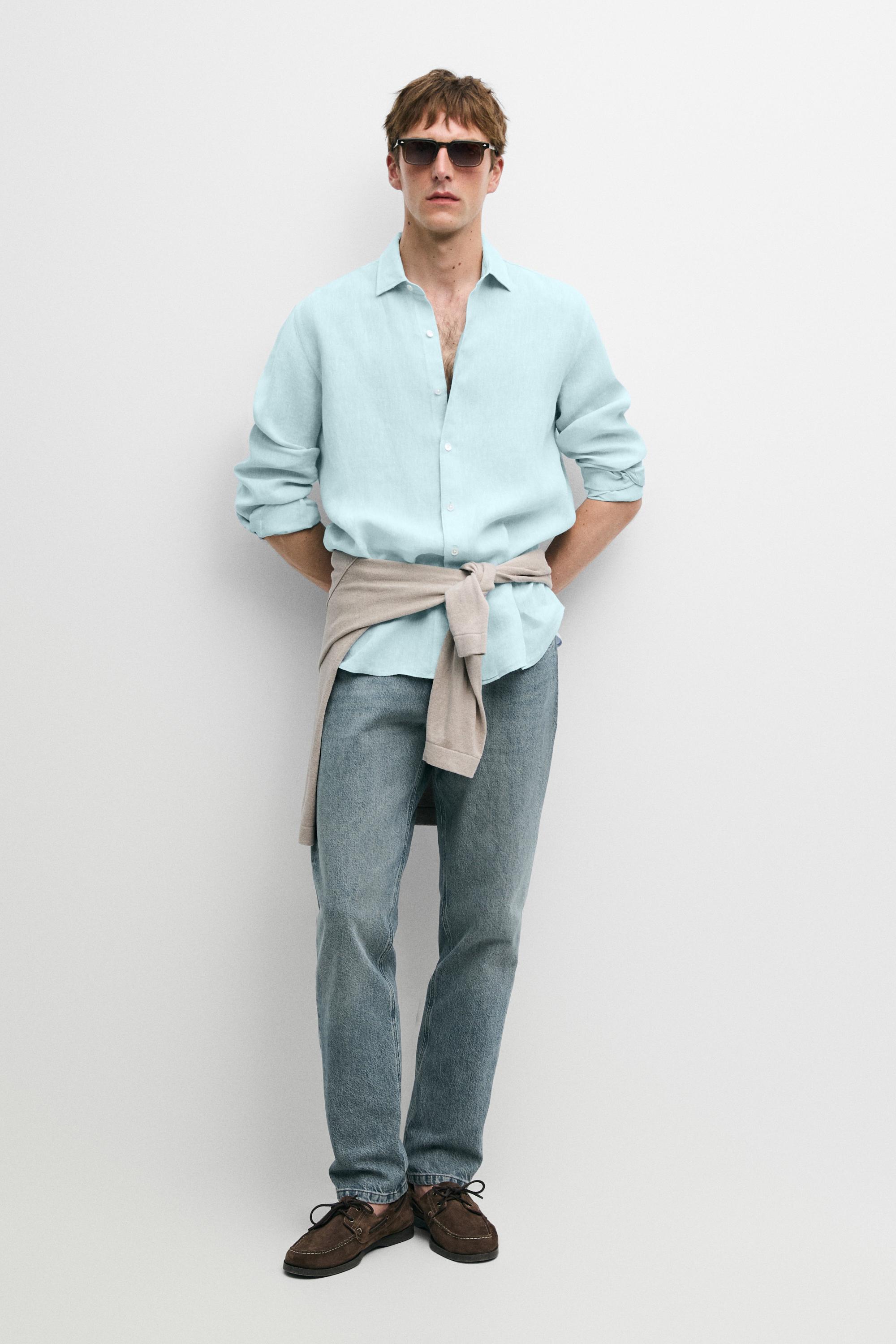 Chemise regular fit 100 % lin